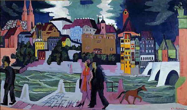 Ernst Ludwig Kirchner View of Basel and the Rhine china oil painting image